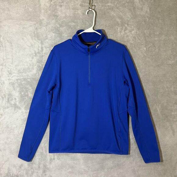 KJUS Caliente 1/2 Zip Men 50 Sz M Blue Pullover Athletic Baselayer Outdoor - Picture 1 of 7